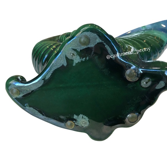 Vintage Royal Haeger Ceramic Green Nautilus Shell Vase Art Deco - Picture 7 of 9